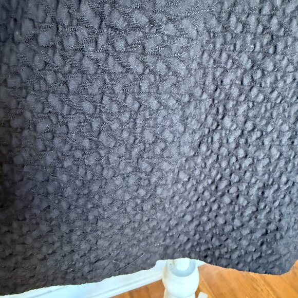 Eileen Fisher Black High Collar Jacket Cotton Tencel Stretch Chevron - Picture 7 of 12